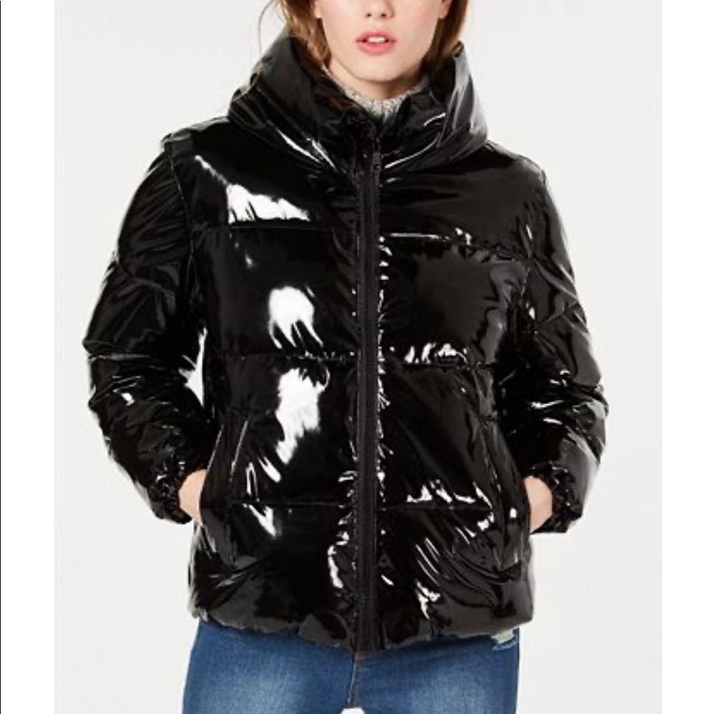Kendall & Kylie shiny water resistant puffer jkt
